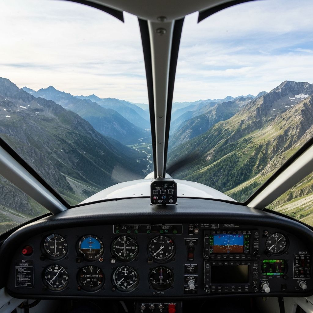 Flying through mountain valleys
